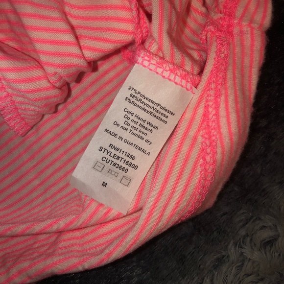 Cherish Pink/White Striped Tank W/Side Pockets (M) - Picture 9 of 10